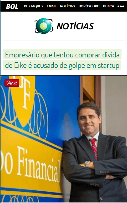 BOL UOL - article about Renato da Cruz Costa scam accusations coverage